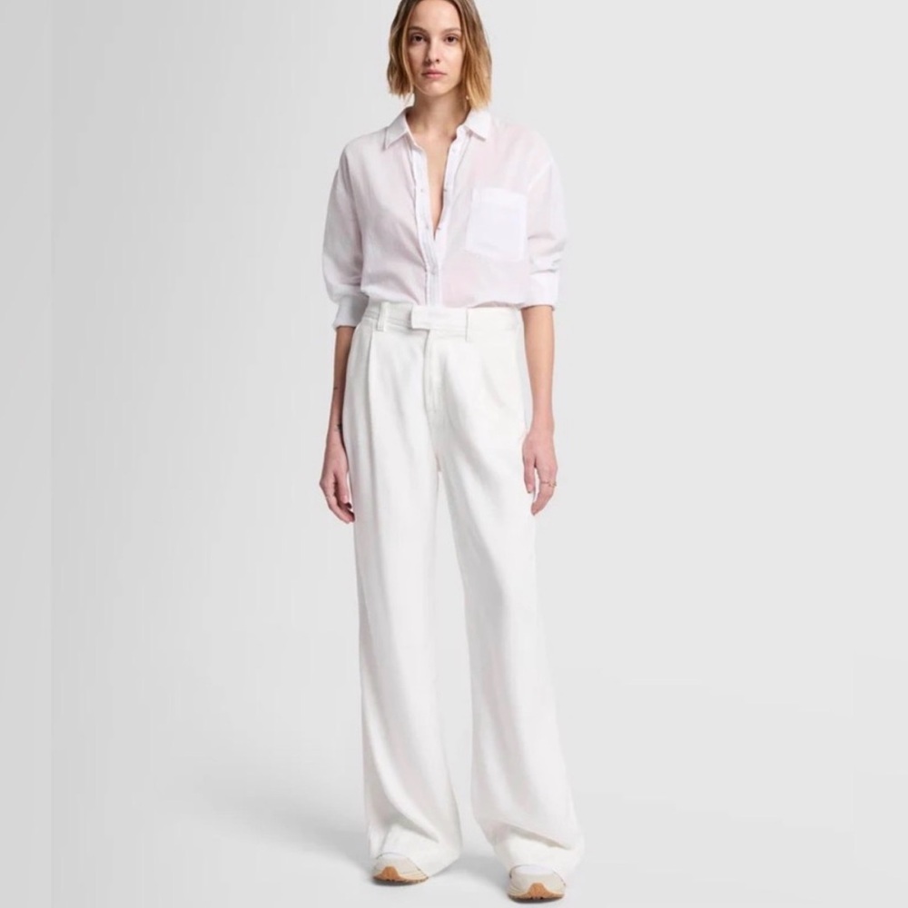 7 For All Mankind Pleated Wide Leg Trouser